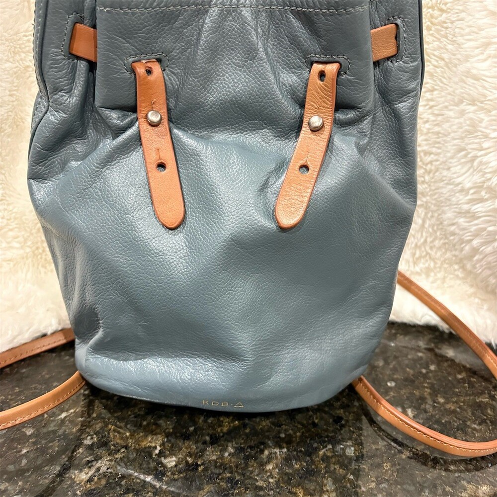 Kelsi Dagger Brooklyn Womens Small Backpack Dark Gray Green Drawstring 9x9 - Picture 1 of 10